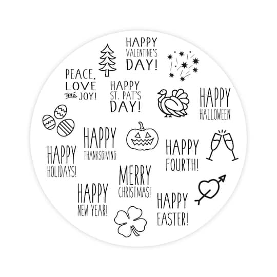 All Holiday Jar of Wood Stamps by Recollections™
